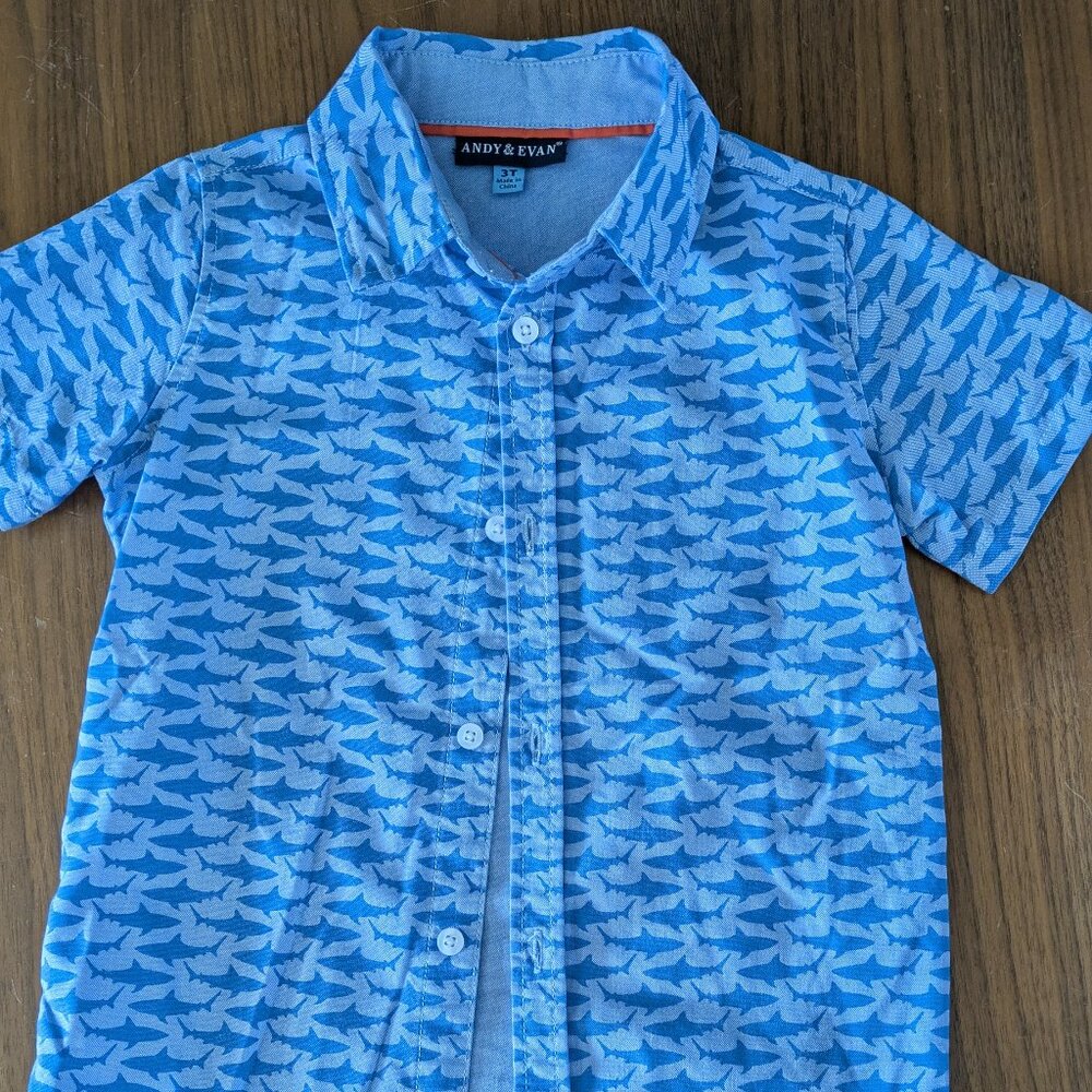 Andy and Evan Cabana Button Down Shirt- 3T